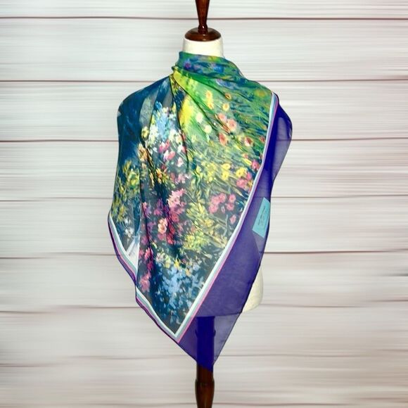 The Greenwich Workshop Silk Scarf Seaport Garden Mystic Painting by Paul Landry - Picture 5 of 11